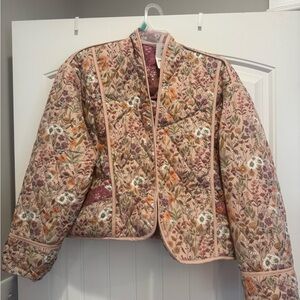 Simply southern quilted floral jacket